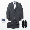 SmithClothes Tailored Suit flat lay on white background