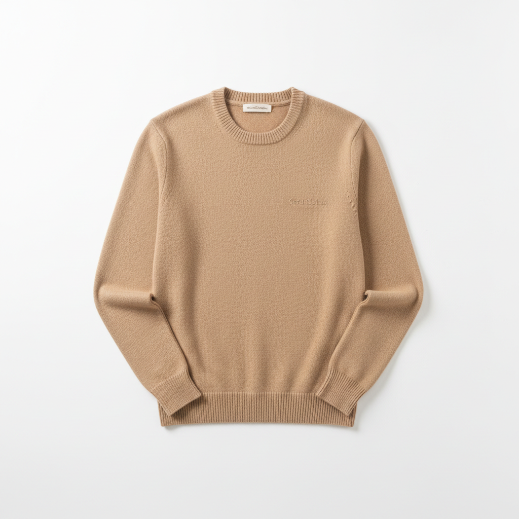 SmithClothes Premium Knit Sweater flat lay on white background